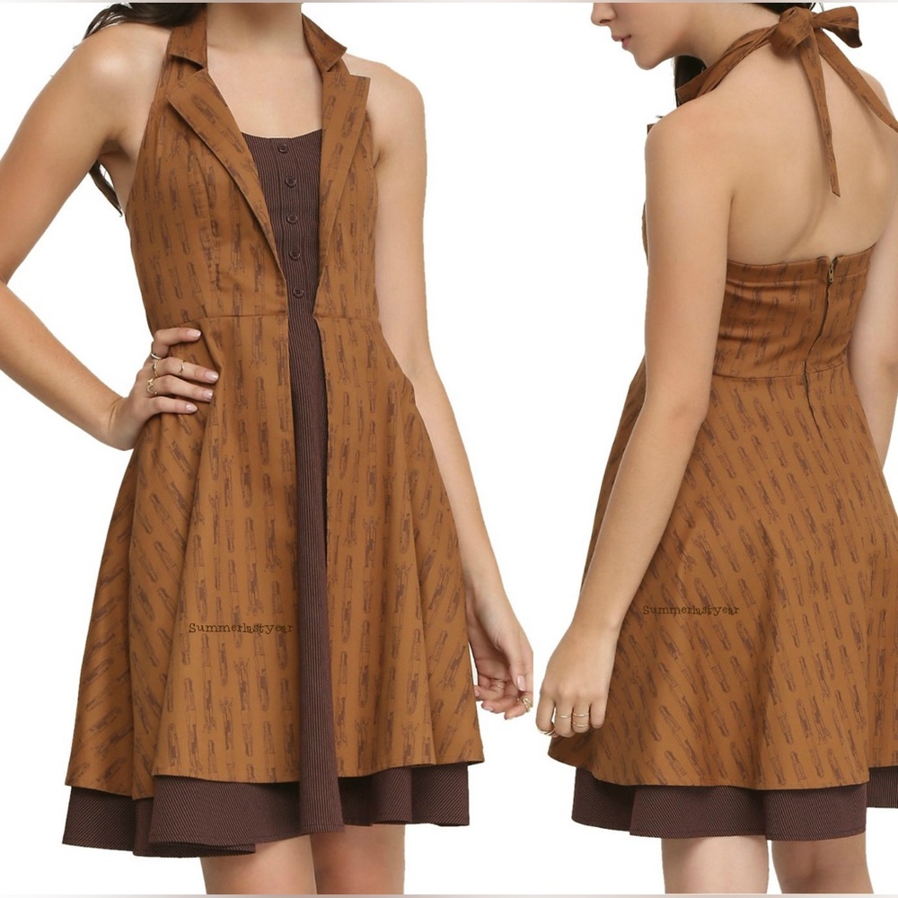 Hot Topic Exclusive Collection Doctor Who Regeneration Halter Dress Sz MD - Picture 4 of 13
